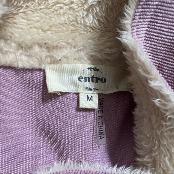 Entro Purple Corduroy Faux Fur Zip Up Cinch Waist Utility Vest - Picture 6 of 7